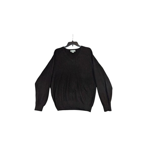 Mendocino Mens Black V-Neck Sweater 100% Cashmere Medium - Picture 1 of 5